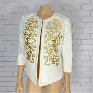 Tory Burch Women's Metallic Cindy Jacket Size 6